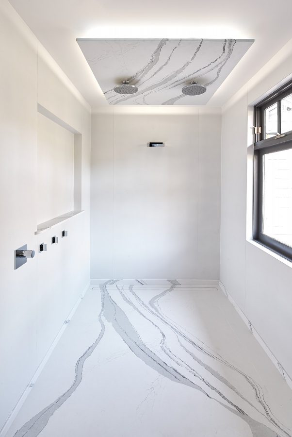 Modern Bath with LED window